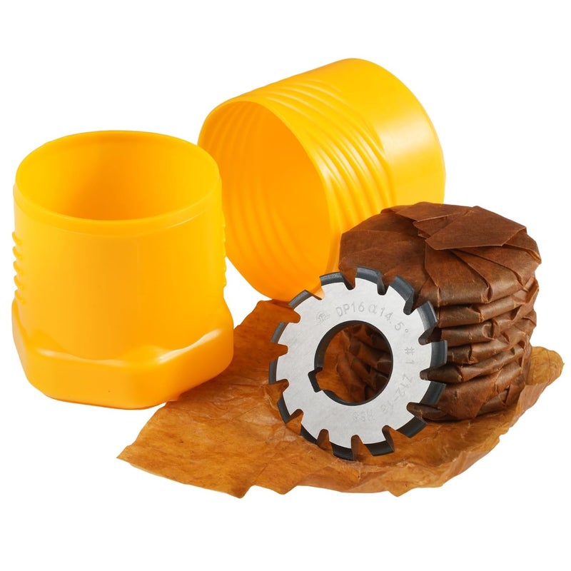 GLNWUE Involute Gear Milling Cutter, Dp16 PA14-1/2 Bore 22 No. 1-8 Involute Gear Cutters for Milling Machine High Speed Steel Cutting Tools 8pcs - Image 3